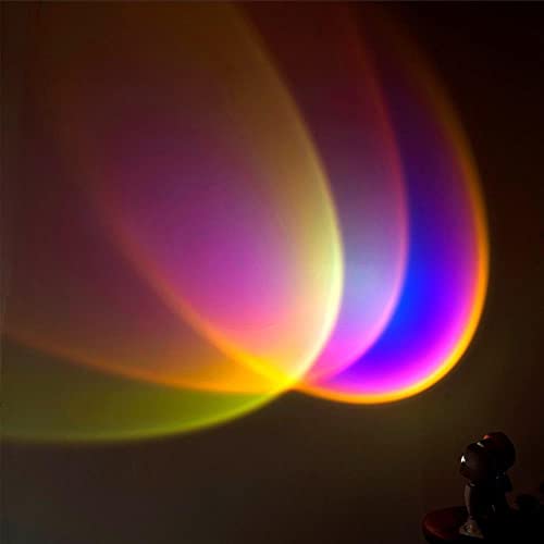 Led Ambient Lamp Multi-Colour Projection Night Lights Lamp 360° Rotation Brightness Adjustable Astronaut Robot Lights For Tiktok Selfie/Romantic Time/Living Room/Bedroom Decor (7Colors-Rechargeable) #TOP4