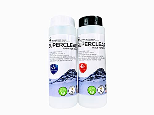 SUPERCLEAR EPOXY Resin Kit Crystal Clear 1 Pint Resin Kit Epoxy for Casting Resin, Art Resin, Mica Powder, Alcohol Ink, Pigment Powder, River Tables, Live Edge Table, 1:1 Ratio