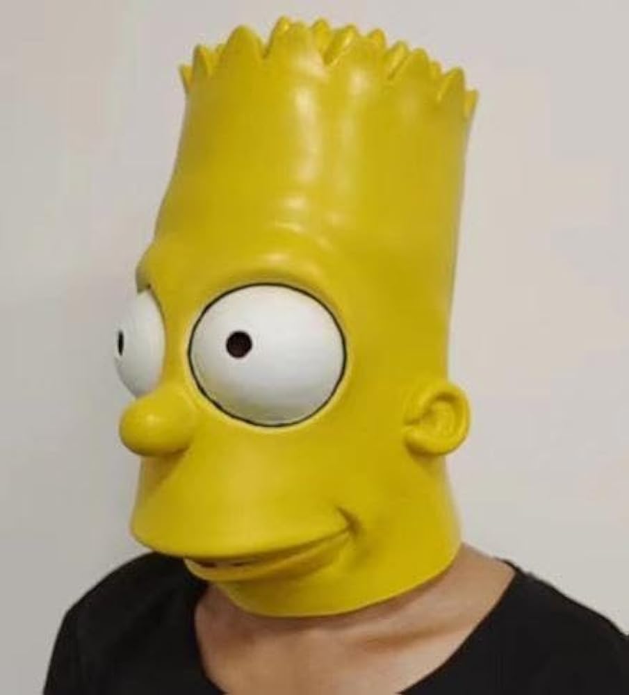 ザシンプソンズ　フェイスマスク　仮装　レクリエーション ザシンプソンズ フェイスマスク 仮装 レクリエーション