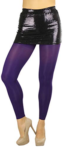 Image of ToBeInStyle Women's Opaque Ankle Long Nylon Footless Fun Tights Pantyhose