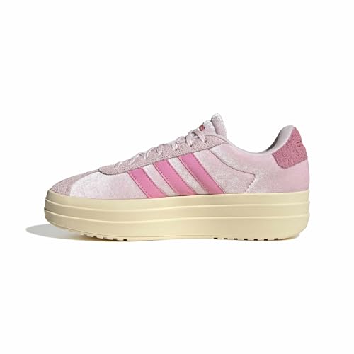 Image of adidas Womens Vl Court Bold Lace Up Sneakers Shoes Casual - Pink