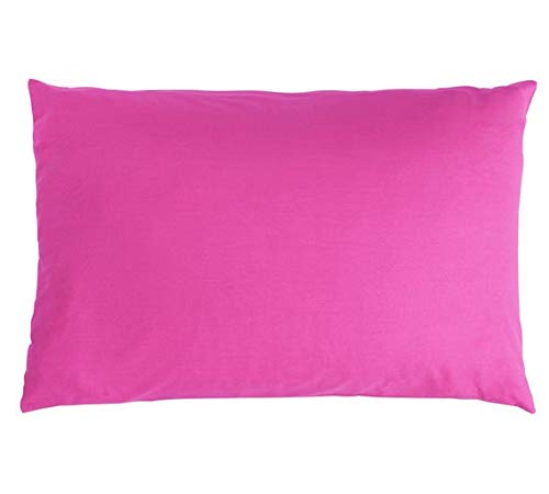 LOOMS & LEAVES PERCALE EXTRA DEEP 100% COTTON BLEND POLY FITTED VALANCE BED SHEETS IN FUCHIA, PILLOWCASE (PAIR) โ image 1