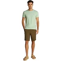 Tommy Hilfiger Herren T-Shirt Kurzarm Stretch Slim Fit Tee Rundhalsausschnitt, Grün (Opal Green), XL