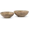 Set of 2 Coral Marble Bowls 4 & 5 inch - Round Jewelry Dish, Key Catchall, Ring Holder & Food Bowl for Snacks, Nuts or Small Other Essentials