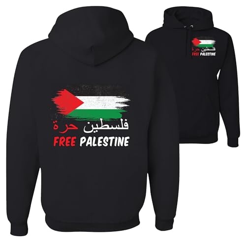 wild custom apparel Free Palestine Flag FRONT AND BACK Hoodies