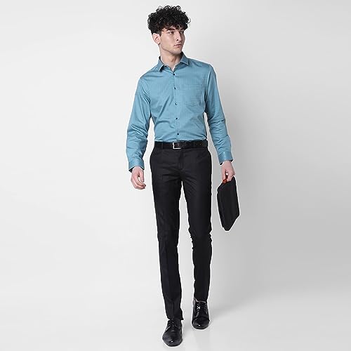 Image of J. HAMPSTEAD Cotton Regular Fit Checks Formal Shirt for Men (JS11151F)