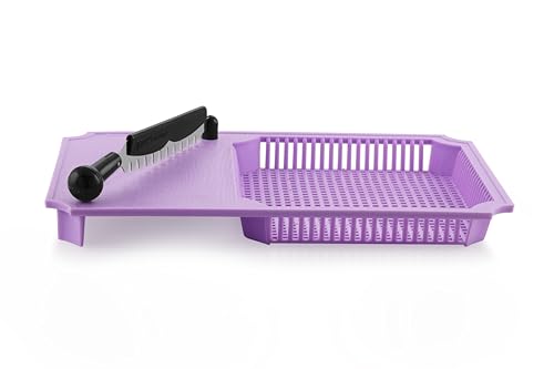 Image of Anjali Fantast Cut & Wash Deluxe Purple Black Polypropylene Plastic ABS & Nylon with Tempered Magnetic Stainless Steel Blade Used for Cutting Chopping & Slicing - HZCW01(P)