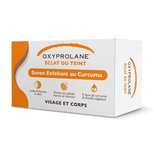 Savon Exfoliant au Curcuma OXYPROLANE® – Éclat du Teint & Unification – Visage & Corps – Peau Lumineuse, Hydratée & Douce – Fabrication Artisanale
