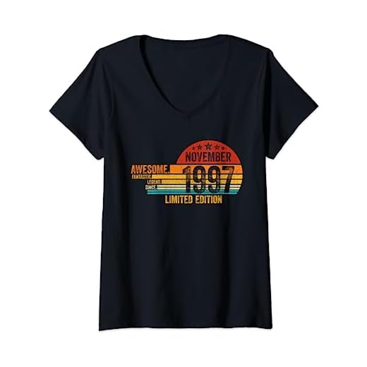 Regalo De Cumpleaños, Impresionante Desde Noviembre 1997 Camiseta Cuello V