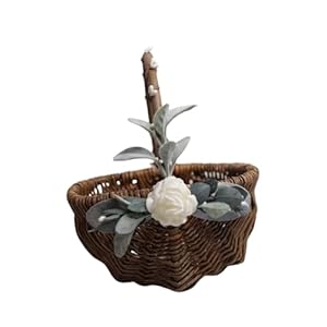 Willow Flower Girl Basket Boho Wood Flower Girl Basket Rustic Wedding Basket wGreenery Decor Romantic Willow Gift Basket by Ragga Wedding