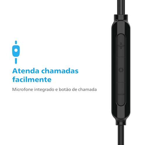 Image of Philips Audio TAE1159BK /00 in-Ear Wired Earphones with C-Type Jack, 10mm Drivers, Inline Mic, Powerful Bass and Clear Sound, Tangle Free 1.2m Cable and 3 x Inter Changeable Ear Tips (Black)