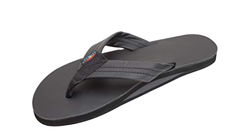 Image of Rainbow Sandals Women's Classic Leather Black Single Layer Size: Small (B) M US