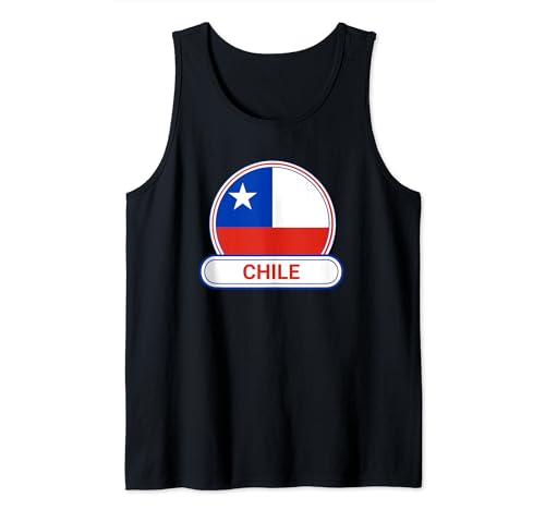 Chile Country Badge - Bandera de Chile Camiseta sin Mangas