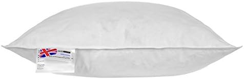 HOMESCAPES Goose Feather and Down Cushion Pad 50 x 50 cm (20” x 20”) Inner Insert Filler with 100% Cotton Down Proof Cover Hypoallergenic RDS Certified Machine Washable