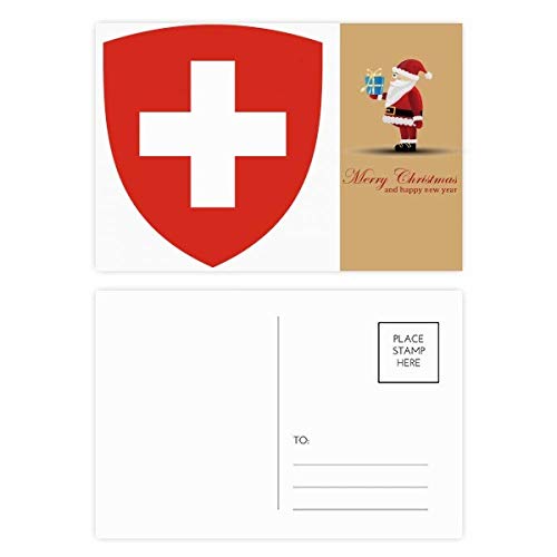 Cartes postales Emblème national Père Noël Suisse Europe | Lot de 20 pièces illustrées