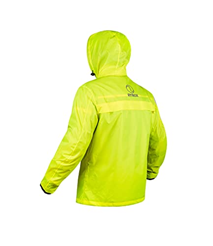 Image of Rynox H2GO rain liner over armored riding jacket (4XL,Please read guidelines for sizing in description)