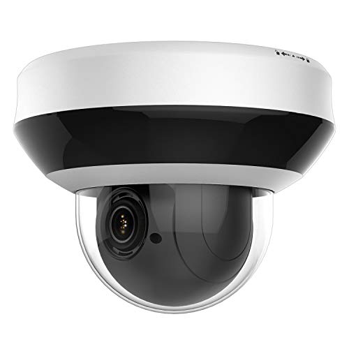 Anpviz 4.0MP POE IP PTZ Dome Camera Compatible with Hikvision ,4X Optical, 16X Digital Zoom, H.265+ Outdoor Mini Security Camera with Audio, Alarm, Pan & Tilt, SD Card Slot