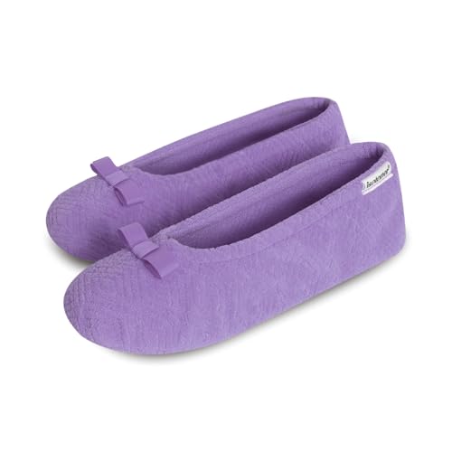 Image of isotoner Women's Diamond Microterry Ballerina Slippers