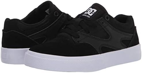 DC Boy's Kalis Vulc Skate Shoe, Black/Black/White, 5 Medium US Big Kid | Image 6