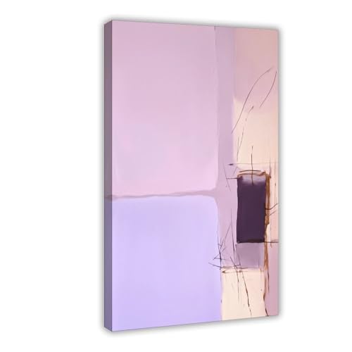 Poster abstrait et minimaliste sur toile - Décoration murale terre cuite salon et chambre Mnyuein