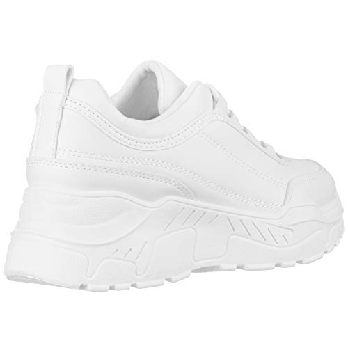 ILLUDE Women's Platform Chunky Fashion Sneakers Walking Lace-Up Comfortable Dad Sneakers Workout Sport Work Casual Tennis Shoes4
