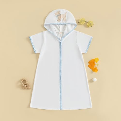 Image of Kids Toddler Swim Cover Up Girls Boys Beach Swimsuit Coverup Terry Zipper Bathing Suit Cover Ups Swimwear