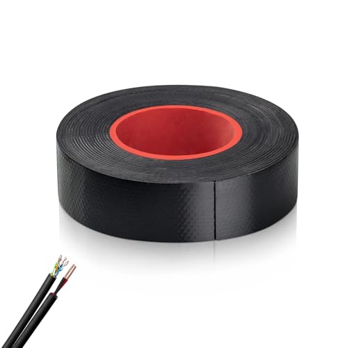 Bansusu Self Amalgamating Tape 21mm x 5m Black Waterproof Electrical Tape Rubber Sealant Tape for High Voltage Cable and Pipe UV Protection Repair Sealing Joints Stretch Wrap 1 Roll