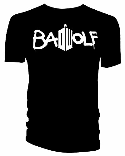 Doctor Who Médecin Qui Classic Mens T-Chemise Loup Noir XL