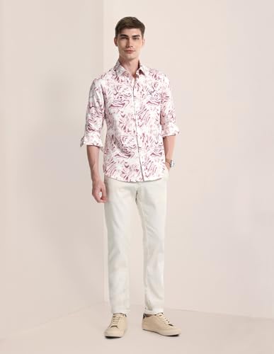 Image of U.S. Polo ASSN. Printed Regular Fit Shirt for Men - 100% Cotton, Breathable & Comfortable, Full Sleeves Casual Shirt for Men