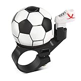 Klingel Fahrrad kinder, Fahrradglocke Kinder Fußball, Radfahren leuchtende Speichenperlen Fahrradglocke Fahrradklingel Einstellbar Fahrradglocke Glocke Design Klingel für Fahrradzubehör (Schwarz Weiß)