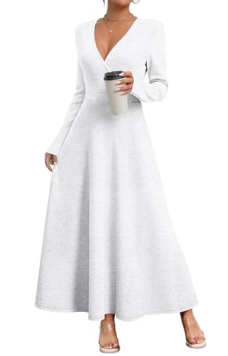 Save 67% on MISFAY Women's Casual Wrap Maxi Dress with Pockets