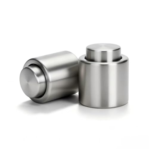 2PCS Sektverschluss 3,5 cm, Sektflaschenverschluss,Champagner Verschluss,Edelstahl mattiert Flaschenverschluss,passend für alle Champagner, Prosecco oder Sektflaschen