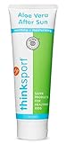 Thinksport Kids Aloe Vera After Sun Relief Gel EWG Verified Natural After Sun Skincare for Face Body Hydrating Soothing Moisturizing Sunburn Solution for Children, 8 Ounce