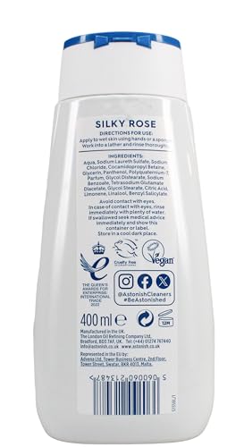 Astonish Shower Crème, Silky Rose, Cleanses and Moisturises, Rose, Peony and Magnolia Scented, 400ml (Pack of 2) - Image 3