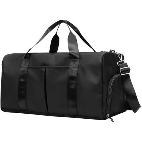 Bolsa transversal Mala de Academia Bolsa esportiva de viagem, ideal Para Banhos De Piscina, Bolsa de ginástica impermeável, praia, natação, ioga, esportes (Preto)