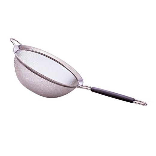 LiveFresh Fine Mesh Strainer with Non Slip Handle. Premium Stainless Steel Strainer for Quinoa, Tea, Soup, Sifting, Baking, Straining - 5-1/2 Inch