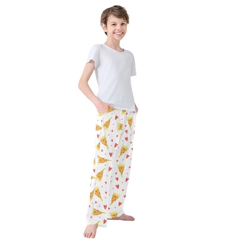 Boys' Pants Heart Pizza Love Long Bottoms Jogger Pants Elastic Waist Trousers with Pockets S-XL4