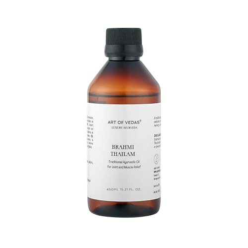 Brahmi Thailam 450ML - Aceite Ayurvédico Tradicional para Masajes, Bienestar de Músculos y Articulaciones, Relajante Natural, Cuidado Ayurvédico para el Equilibrio y la Vitalidad