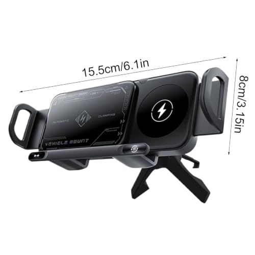 Soporte inalámbrico coche para smartphone con carga rápida de 15W y doble bobina 5