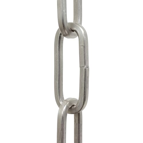 Image of RCH Hardware CH-S62-40-BN-10 Steel Chandelier Chain 7 Gauge, Brushed Nickel (10 Feet)