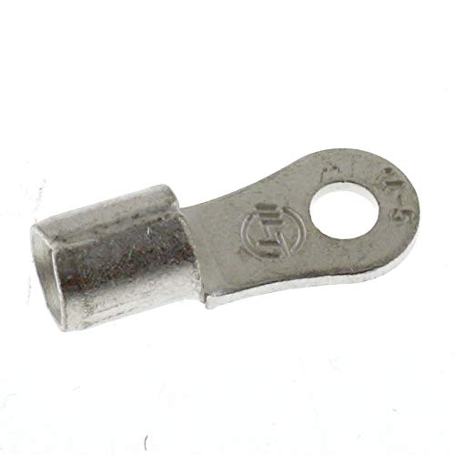 Pack of 25 SeKi Ring Cable Lugs 10-16 mm², M5 I Crimp Cable Lugs Uninsulated I for Multi, Fine-Wire Conductors I Press Cable Lug Made of Tinned Copper