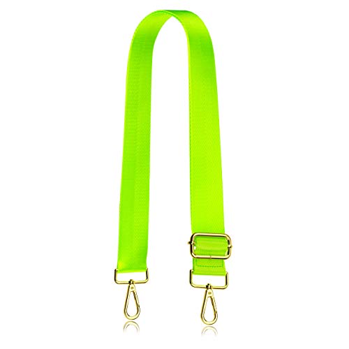 Allzedream - Correa ancha ajustable de repuesto para bandolera, Verde fluorescente, M
