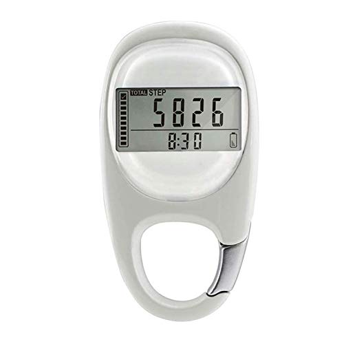 ZEERKEER 3D Mini Induction Pedometer, Silent Accurate Step Counter Walking Distance Counting Equipment with Easy to Read Display & Carabiner Clip, Suitable for Men, Women & Kids