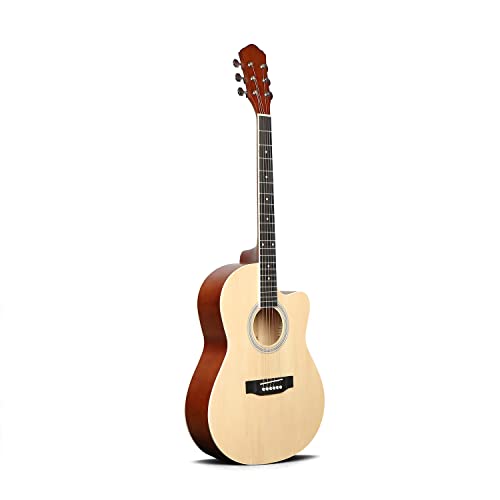 MEIeynt Guitare Acoustique Naturelle pour kit de Bundle Adulte débutant avec accordeur de Sangle de Sac Capo String Pick… - Les Beatles, Paul McCartney, John Lennon, RIngo Starr, George Harrison MEIeynt Guitare Acoustique Naturelle pour kit de Bundle Adulte débutant avec accordeur de Sangle de Sac Capo String Pick…