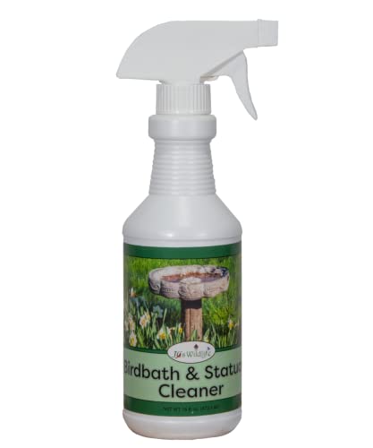 JCs Wildlife Birdbath & Statuary Cleaner 16 oz. Spray Bottle - Removes Organic Contaminants From Concrete, Marble, Stone, Glass, Ceramic, and More! (1, 16 oz. Spray Bottle)