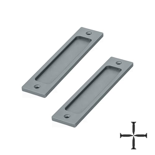 INCAUCA 2 Pack Barn Door Handles, 6 Inch Flush Door Pull, Recessed Door Handles, Sliding Closet Door Finger Pull