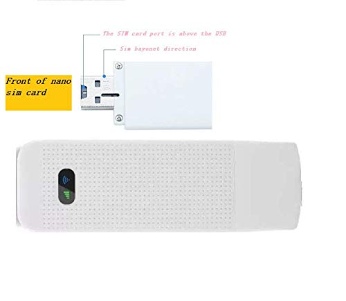 4G WiFi Modem LTE Mobile Hotspot Wireless Network Adapter WiFi Router Modem Stick with sim Card Slot Plug and Play for for Win 2000/2003 / Xp/Vista / 7/10, Linux