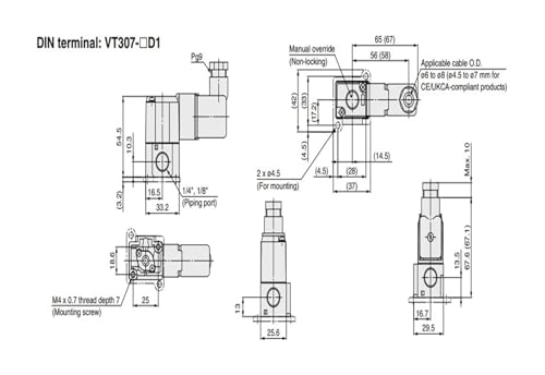 Électrovanne à 3 voies commande directe VT307 pour éviter les blocages de pression d'air - 6