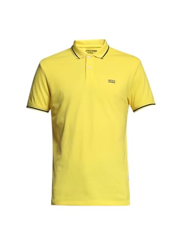 Image of Jack & Jones Men's Yellow Polo Collar Slim Fit T-Shirt