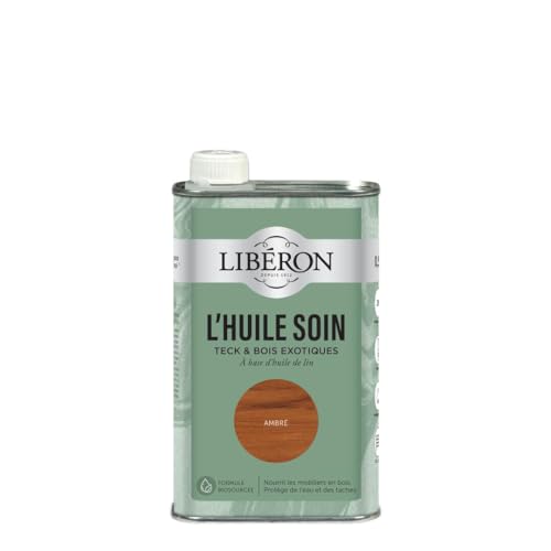 Libéron L'huile soin meubles et boiseries - Pour Teck & bois exotiques, Ambré 0,5L